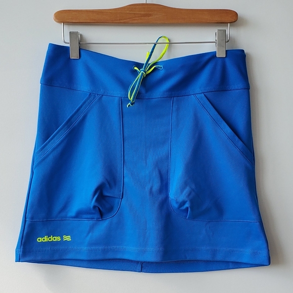 Adidas Neon Blue & yellow Tennis Skirt with shorts - Picture 2 of 8